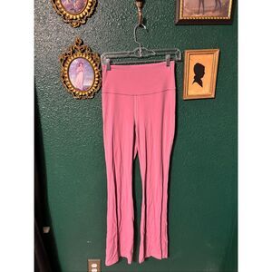 Lululemon Groove Super-High-Rise Flared Pant Nulu Velvet Dust Pink Sz 6